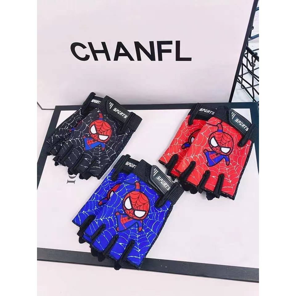 ถุงมือขี่จักรยานสไปเดอร์แมนสำหรับเด็กชายและเด็กหญิง ดีไซน์สำหรับนักเรียนกลางแจ้ง - รูปที่ 6