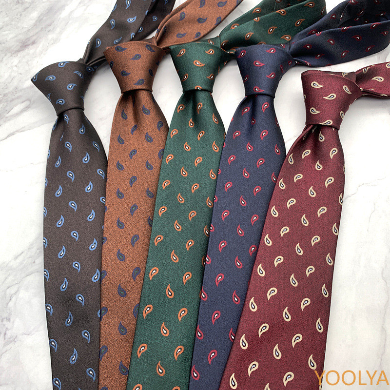 8 ซม.คลาสสิก Casual Tie สําหรับผู้ชาย Luxury Paisley ธุรกิจเนคไทสําหรับชายชุด Cravat งานแต่งงาน