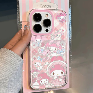 การ์ตูนเมโลดี้ เคสไอโฟน12 สำหรับ IPhone17 16 12 11 13 15 14 Pro Max XR XS X 7Plus 8Plus Max 16 Plus เปลือกนิ่มใส เคส