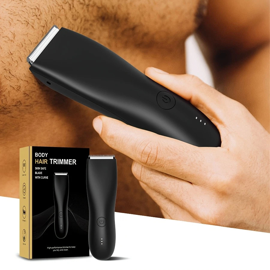 MOVATEK เครื่องเล็มขนน้องชายเล็มขน กำจัดขน ไม่บาด กันน้ำ โกน ทั้งหมด ร่างกาย เครื่องโกนหนวดไฟฟ้า Mens Body Hair Trimmer