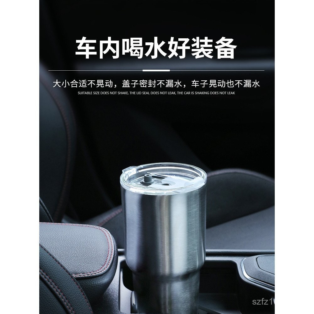 ฉนวนถ้วยน้ํารถซุปเปอร์ความจุขนาดใหญ่ขายส่งสองชั้น304ชั้นเดียวน้ําแข็งต้นแบบที่มีฝาปิดสแตนเลสฟางถ้วยโ