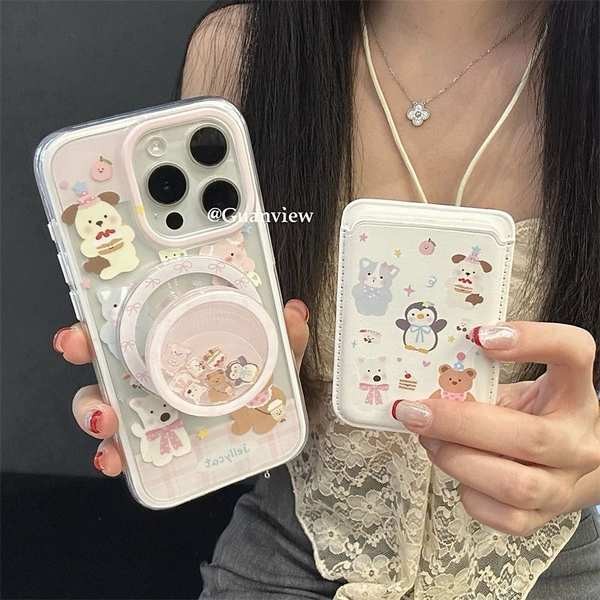 เคส z flip 6 samsung flip 6 Foundation Penguin Magnetic Card Holder เหมาะสําหรับ Samsung s23ultra เค