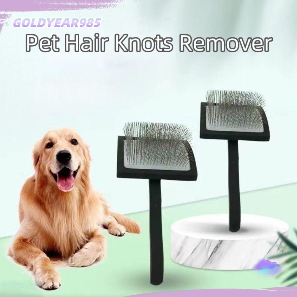 GOLDYEAR985 แปรงเลื่อนสัตว์เลี้ยง, Knots Remover หมุดยาวพิเศษ Pet Hair Knots Remover, หวีกําจัดสีทึบขนาดใหญ่อุปกรณ์สัตว์เลี้ยง