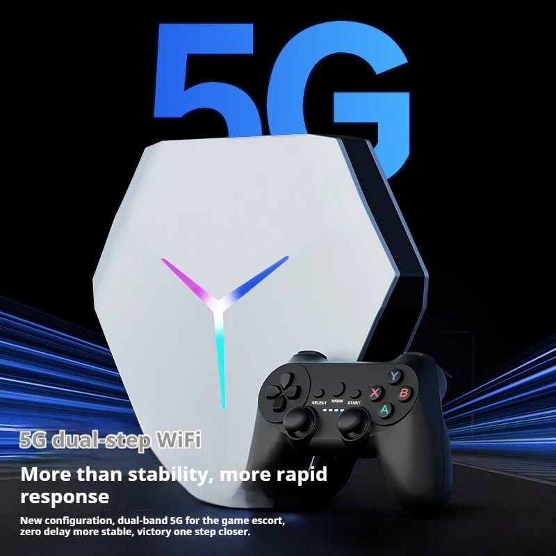 GAMEMT X10 คอนโซลวิดีโอเกม 4K GameStick กล่องทีวี 5G Dual System 2.4G ไร้สาย Gamepad PSP N64 PS1 เกม