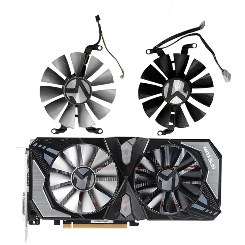 ใหม่สําหรับ MAXSUN GTX 1660 1660S 1660Ti 2060 2060S G​TX1660 GTX166S GTX1660Ti GTX2060 GTX2060S พัดล