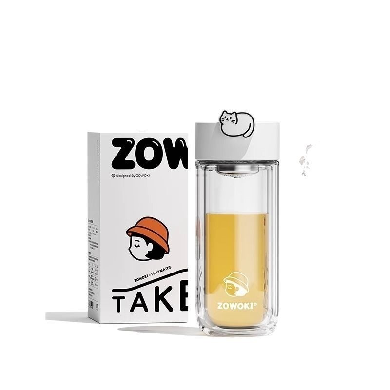 【Moko】แก้วน้ำแก้วทนความร้อนสูง แก้วน้ำรักษาความร้อนแก้ว  การออกแบบป้องกันการพุ่งของความร้อนแบบสองชั้น แก้วน้ำแก้วสไตล์เรียบง่ายใช้ได้ทั้งที่บ้านและที่ทำงาน - รูปที่ 7