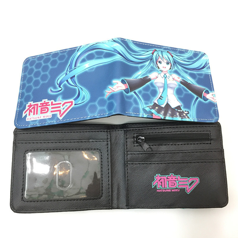 X Q0W Wallet กระเป๋าสตางค์การ์ตูน Hatsune Miku Wallet กระเป๋าสตางค์นักเรียน