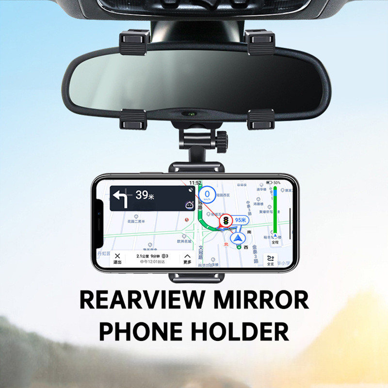 ที่วางโทรศัพท์ในรถยนต์ Universal Universal Car กระจกมองหลังนําทางผู้ถือ Dash Cam Mount Clip
