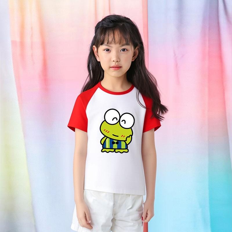 Children's T-shirt splicing color suitable for 1-12 years old