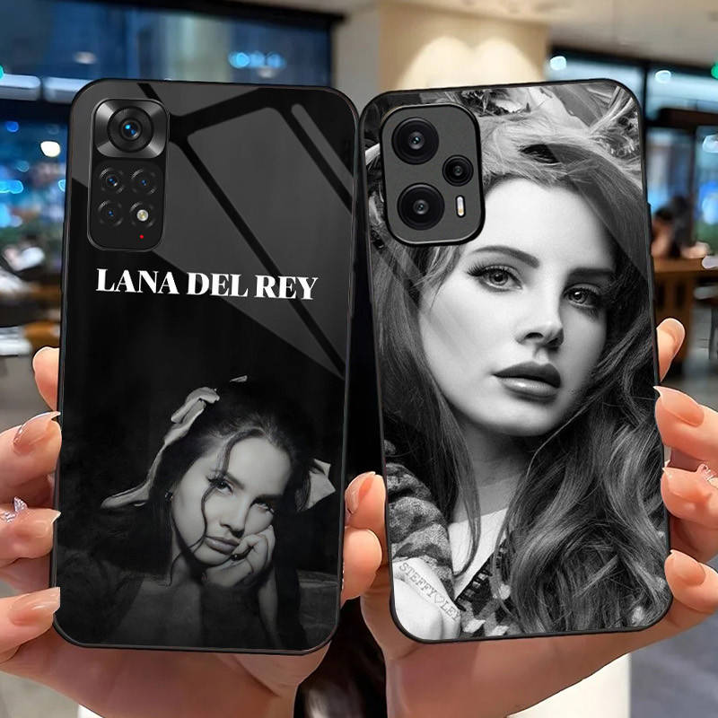 Lana Del Rey 06 แก้วเคสโทรศัพท์สําหรับ Xiaomi Redmi หมายเหตุ 13 Pro Plus 12 4G 11 10 5G 9 ฝาครอบ