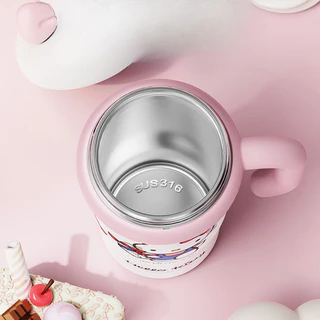Sanrio Ice King Cup Crayon Shin Chan ถ้วยฉนวนสแตนเลสความจุขนาดใหญ่ถ้วยน้ํานักเรียนถ้วยน้ําฟางระบายความร้อน