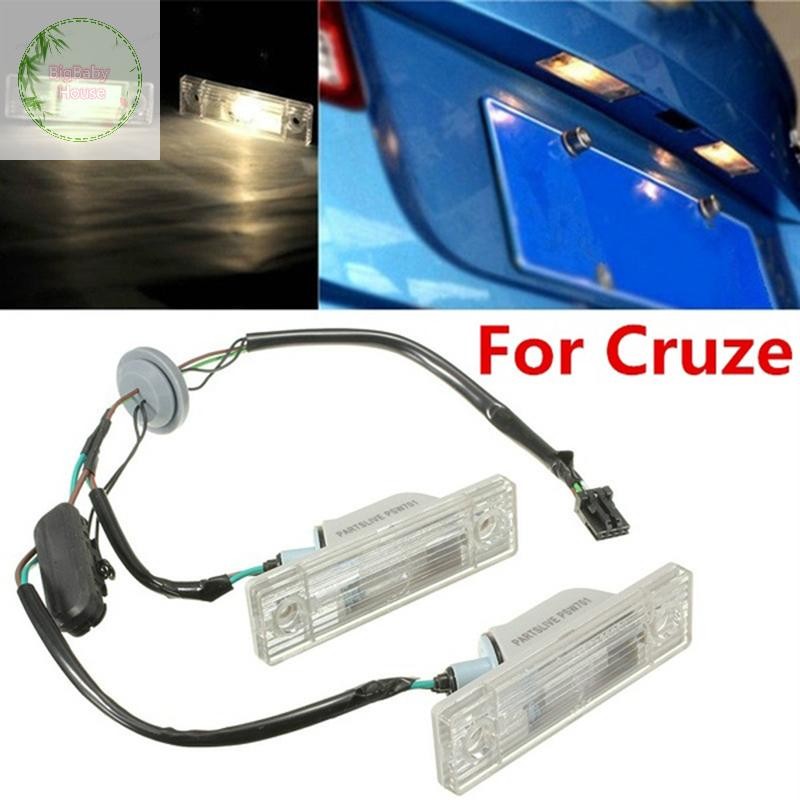 BigBabyHouse ไฟส่องป้ายทะเบียนด้านหลังพร้อมปุ่มประกอบลําตัวสําหรับ Cruze TH