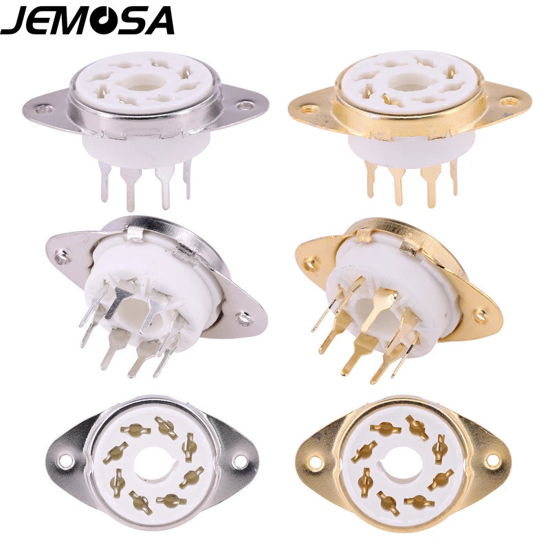 เซรามิค 8Pin ซ็อกเก็ต GZC8-Y-5 K8A ฐานวาล์วสําหรับ KT88 6V6 6L6 EL34 6N8P 6N9P GZ34 6SL7 6SN7 สูญญาก