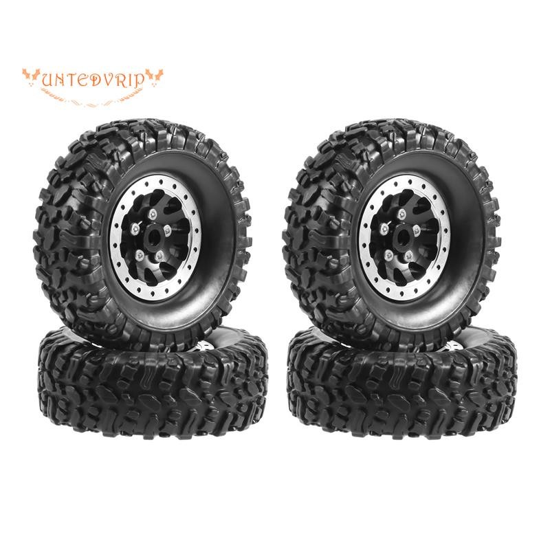 [Quick U]4 ชิ้นโลหะ Beadlock ล้อ Hub ขอบและชุดยางสําหรับ C14 C24 B14 B24 B36 MN D90 MN99S RC รถอะไหล