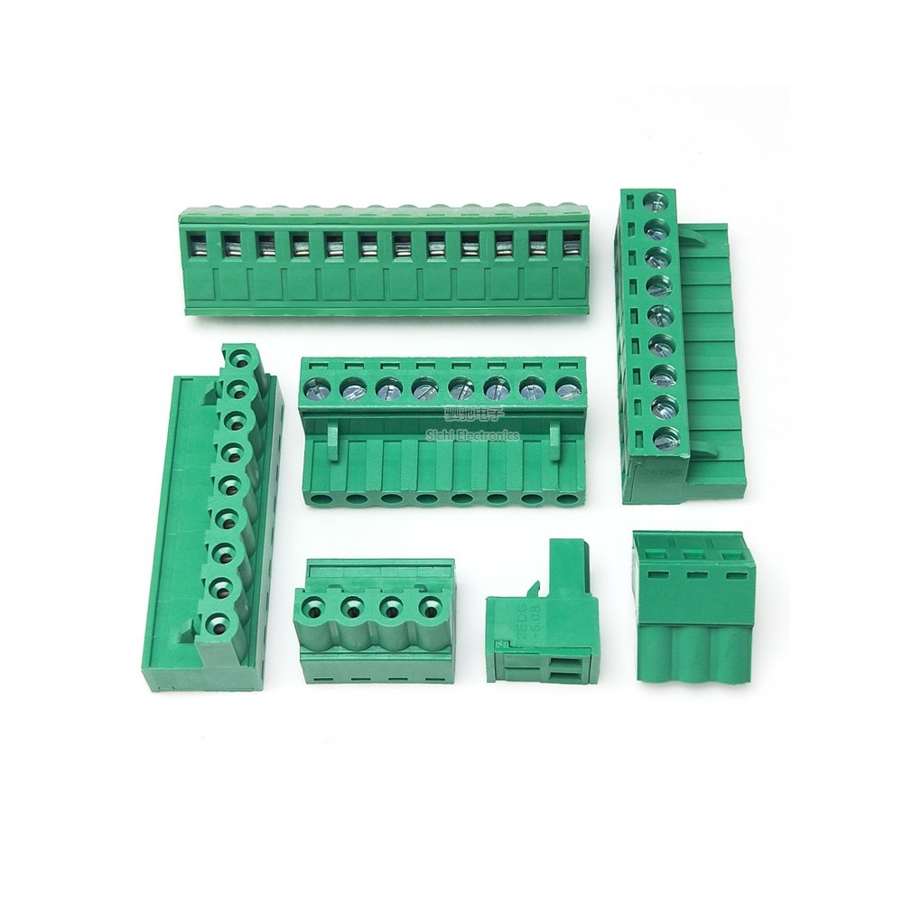 2EDG5.08MM Plug/เปลือกพลาสติก Plug-In Type PCB Terminal เป็นมิตรกับสิ่งแวดล้อม Solder-Free Butt 2-12P หลายข้อกําหนด