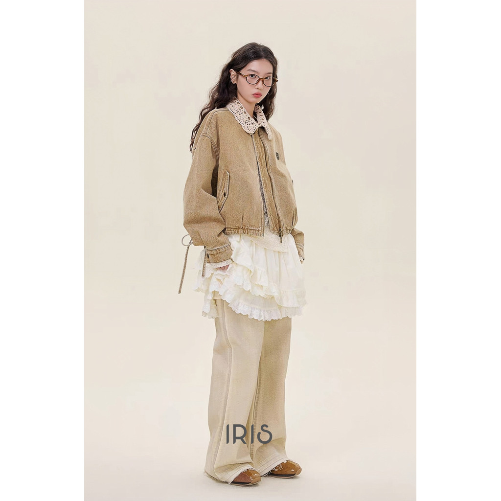 [ พร้อมส่ง ]  IRIS BOUTIQUE  IJ25801 Vintage lace jacket เสื้อผ้าผู้หญิง เสื้อแขนยาว กันหนาว ได้ 10-20 องศา ราคา ถูกที่สุด ดีลบีเคเค แกลเลอรีภาพที่ 4
