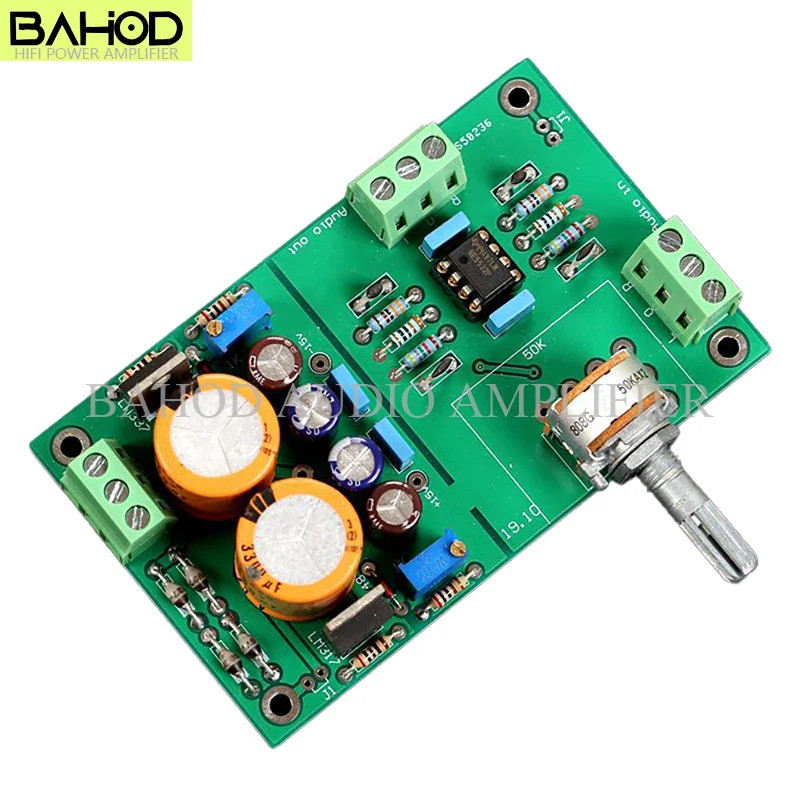 Dual Op Amp Preamp Board 5532 HiFi Home Audio เครื่องขยายเสียง BOARD ALPS27 Potentiometer ตรง Couple