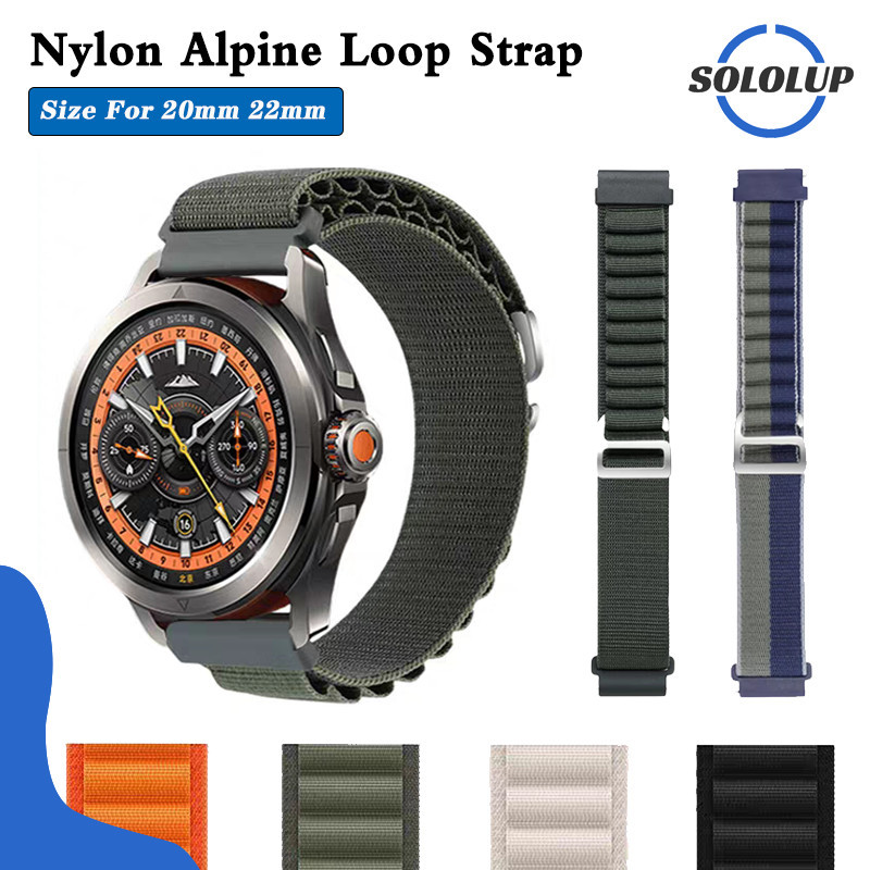 กีฬา Alpine Loop สายไนลอน for Samsung Galaxy Watch FE 7 6 5 4/ Huawei/Amazfit bip 6/Redmi Watch 5 Active/Lite/Garmin