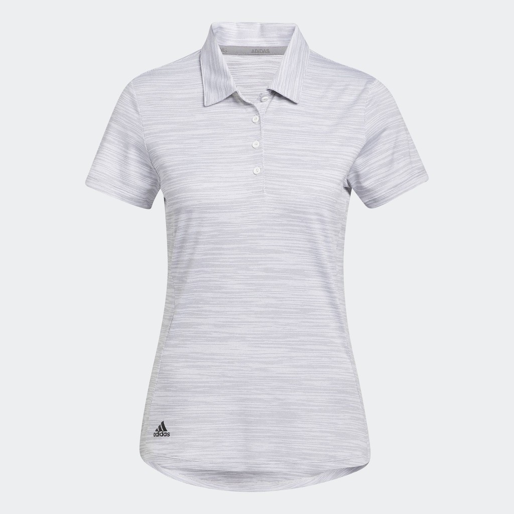 adidas Golf Space-Dyed Short Sleeve Golf Polo Shirt Women White HA6069