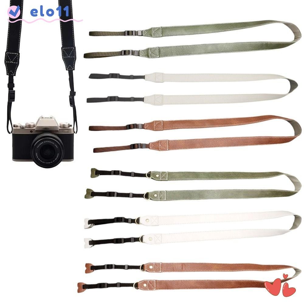 ELO Micro Single Strap, PU Leather Retro Camera Shoulder Strap, Universal Adjustable Neck Strap Lany