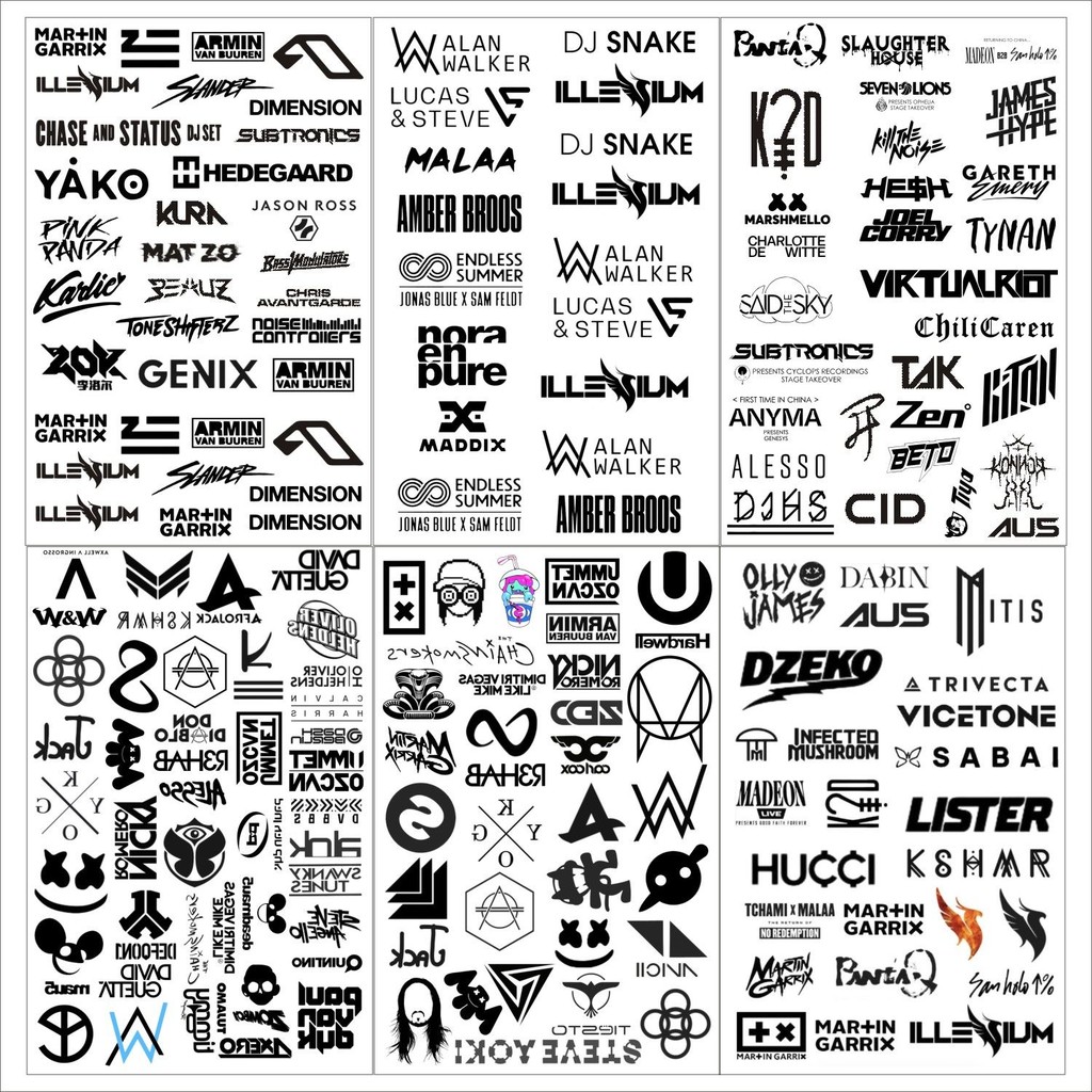 VAC电音节百大DJ 棉花糖 手贴纹身贴奶油田VAC Electronic Sylable Top 100 DJ Cotton Candy