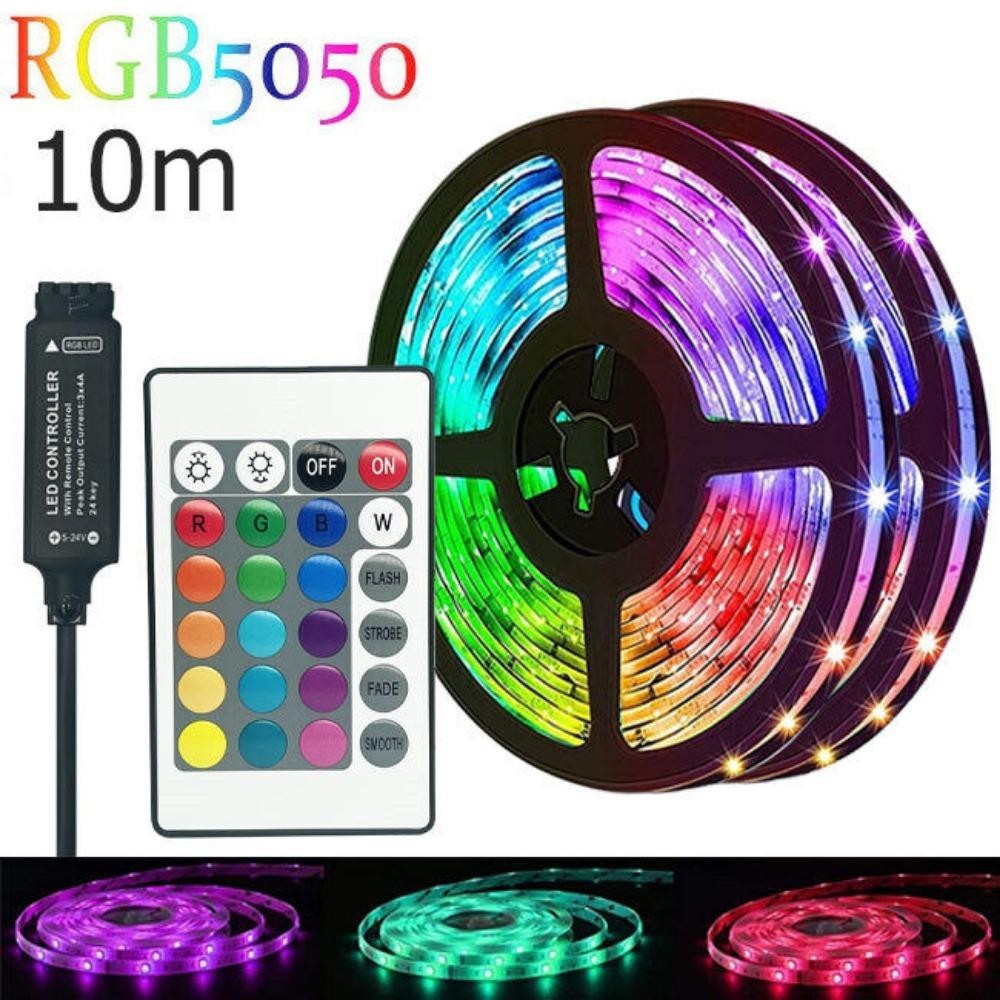 🔥ส่งจากไทย 🔥 ไฟ led ห้องนอน ไฟติดห้อง ไฟแต่งห้อง ไฟเส้น RGB 5050/2835 แถบไฟ ชุดไฟเส้นLED 5/10/15 เมตร ไฟตกแต่งห้อง - รูปที่ 7