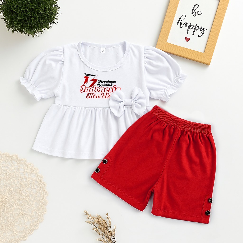 MERAH TOKOLOBO 1.1 ชุดปีใหม่สําหรับมุสลิมใน AUGUST | ชุด DTF สีแดงและขาว