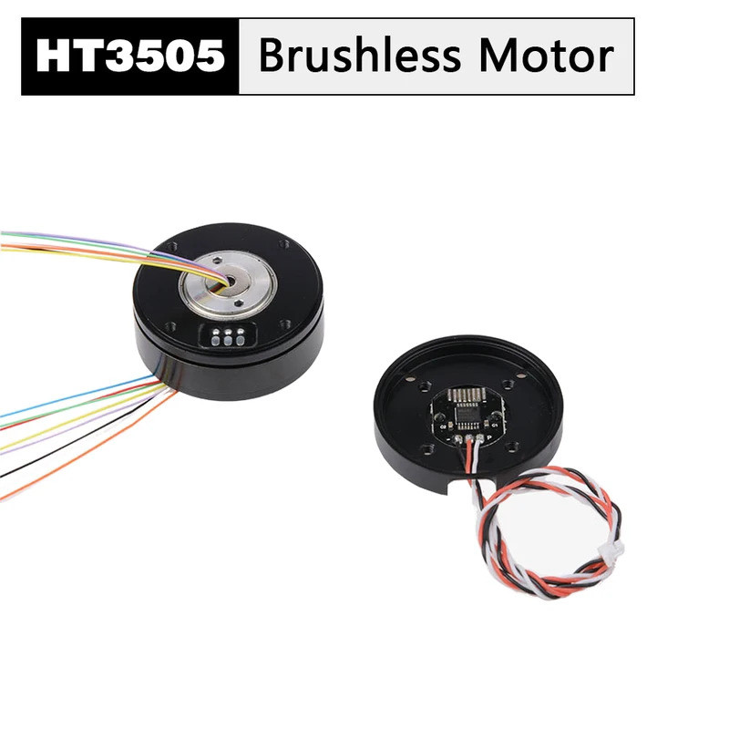 HT3505 PTZ มอเตอร์กิมบอลแบบไม่มีแปรงพร้อม AS5048A/AS5600 Encoder มอเตอร์หมุน 360 องศาสําหรับ DIY Gop