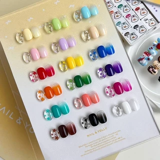 แผ่นเพ้นท์เล็บเป็ด Youli 18 สี 🐣แผ่นเพ้นท์สี San Yuan เจลทาเล็บดอกไม้สำหรับใช้ในร้านทำเล็บ