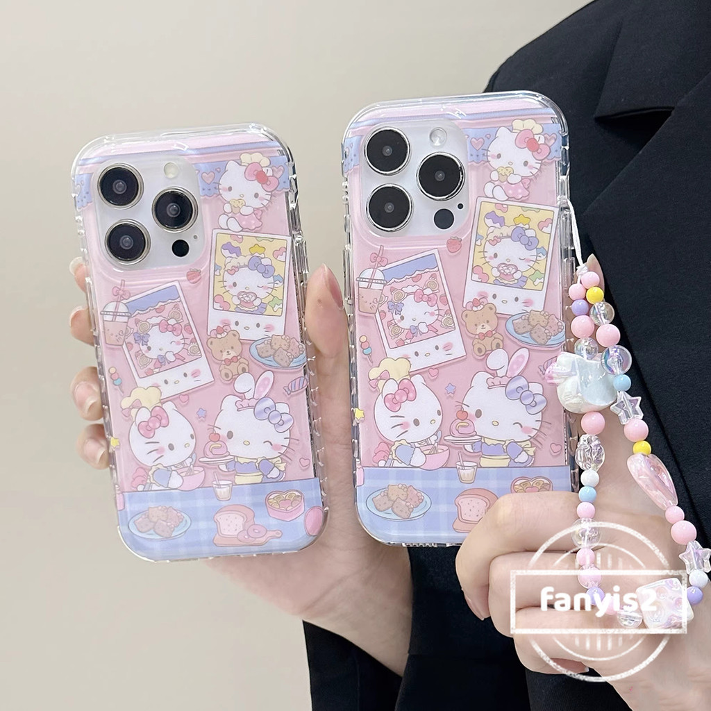 เข้ากันได้สําหรับiPhone 16 15 14 13 12 11 Pro Max X XR Xs Max 7 8 Plus SE2020การ์ตูนน่ารักBlue Kittyเคสโทรศัพท์Clear Soft Cover