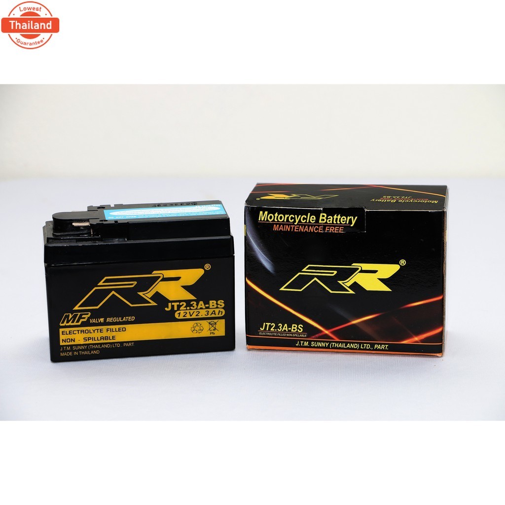 แตเตอร์รี่รถป๊อ HONDA ZX ยี่ห้อ RR JT2.3A-BS