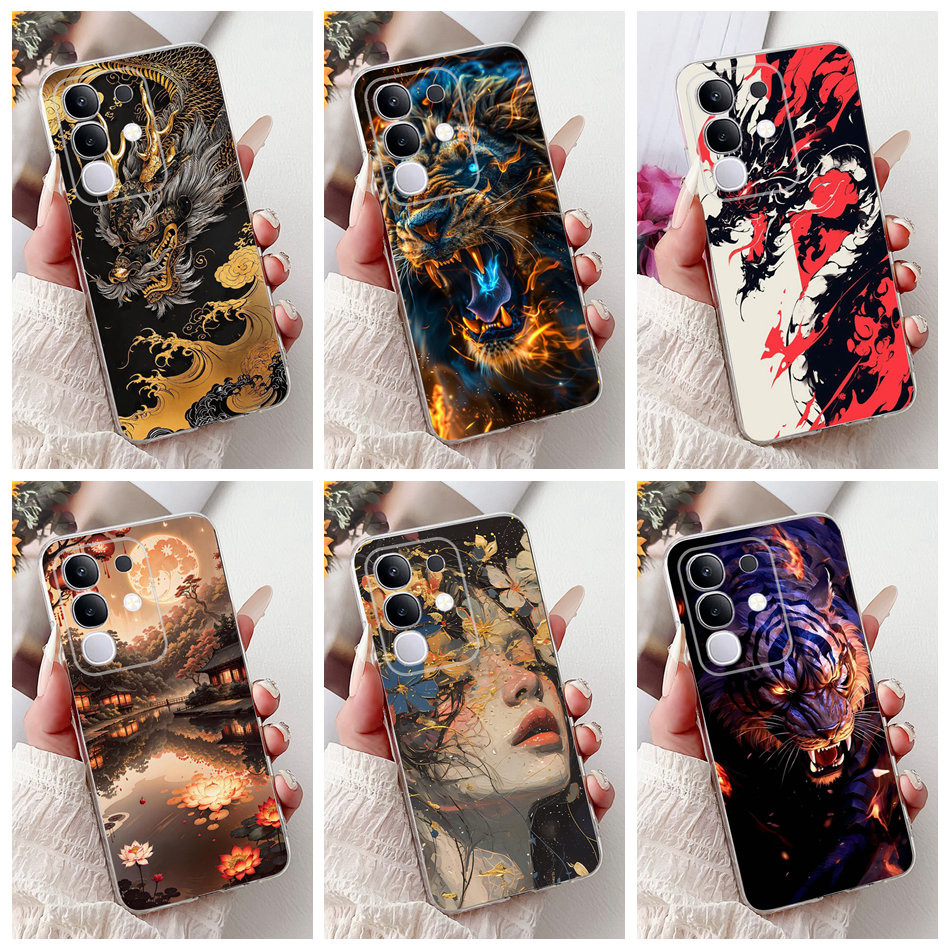 สําหรับVivo Y29 4G Y29s Y29t 5Gใหม่Cool DragonภาพวาดปลอกVivoY29 4G Y29S Y29T 5Gซิลิโคนนุ่มTPUเคสโทรศ