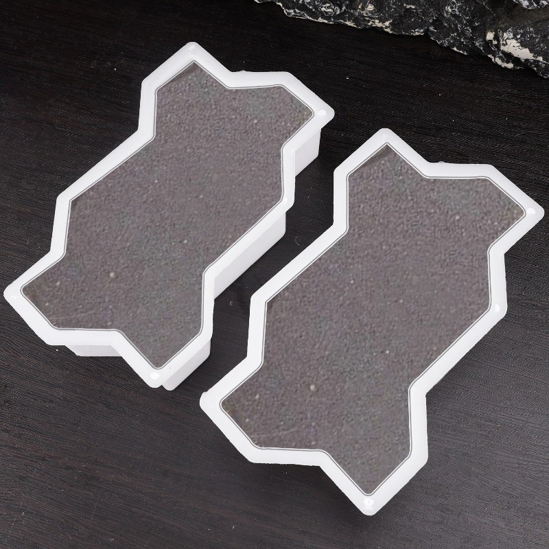 แม่พิมพ์พลาสติกสามเหลี่ยม Corrugation - Paversคอนกรีตแบบใช้ซ้ําได้ที่ทนทาน DIY Patio Tiles Road Slat