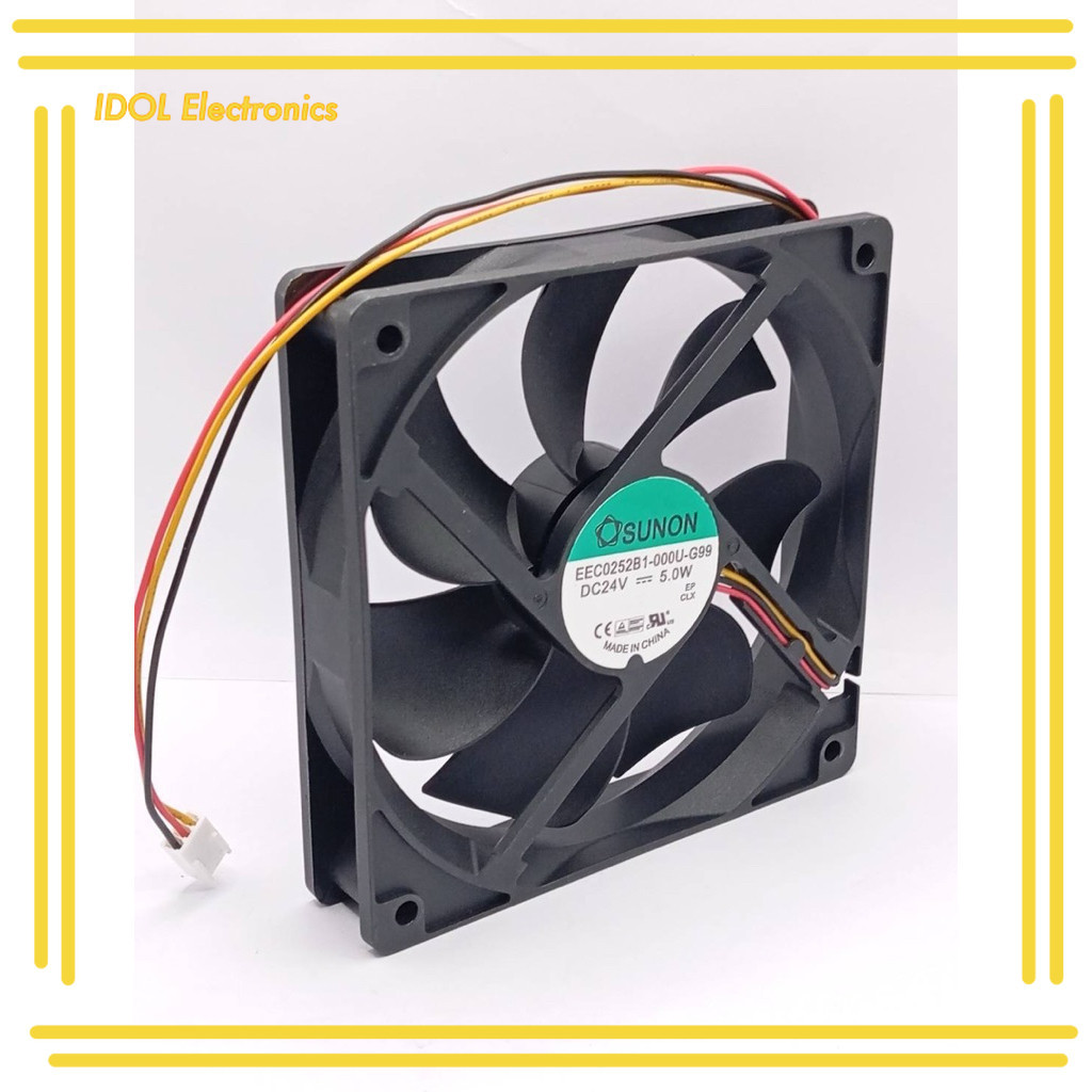 ราคาถูก! พัดลม ขนาด 120*120 หนา15 SUNON EEC0252B1-000U-G99 DC24V = = 5.0W