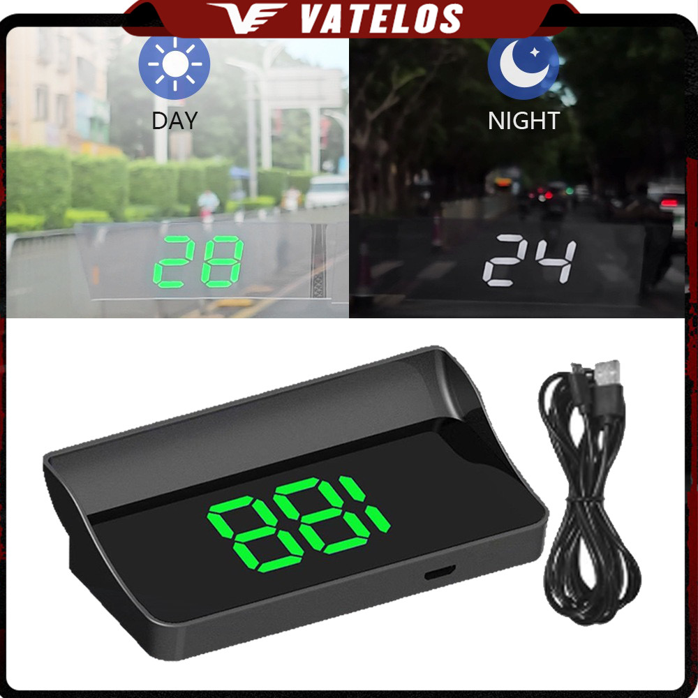 HUD USB Car Windshield Speed Display สะดวก HUD Speed Display สําหรับรถยนต์ KMH