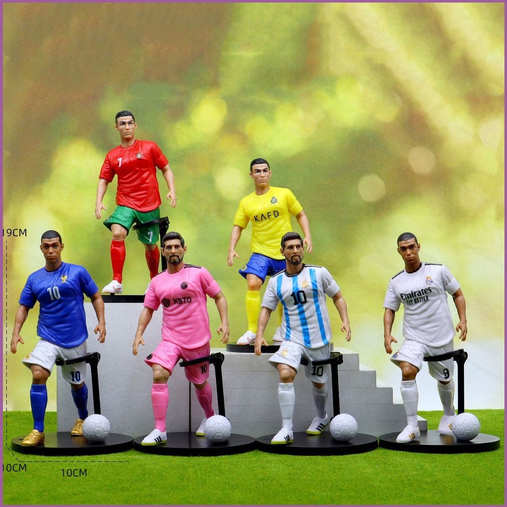 ฟุตบอลดาว Action Figure Cristiano Ronaldo Lionel Messi Mbappe ตุ๊กตาของเล่นสําหรับเด็กเครื่องประดับ