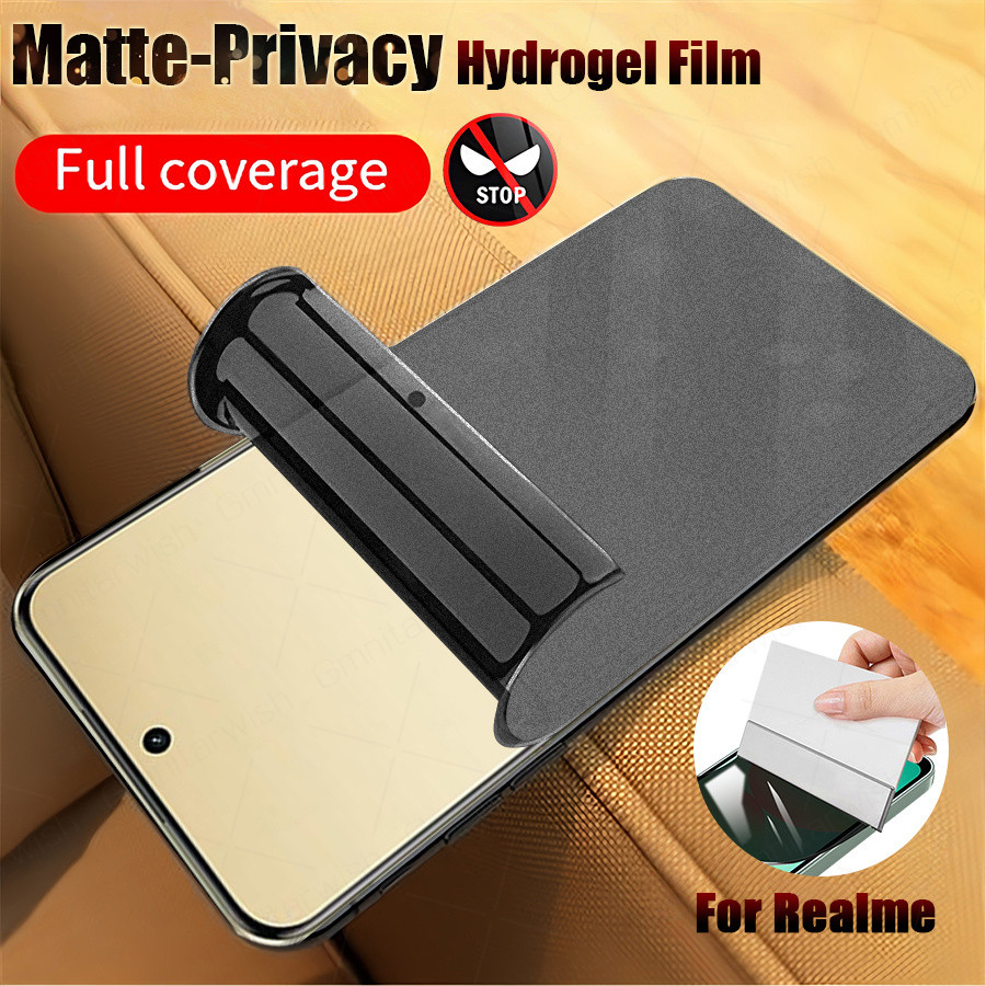 Matteความเป็นส่วนตัวHydrogelป้องกันหน้าจอสําหรับRealme 14 13 12 11 10 9i 8i 7i 6i 5i 3 Pro Plus XT X50 4G 5Gฟิล์มนุ่ม