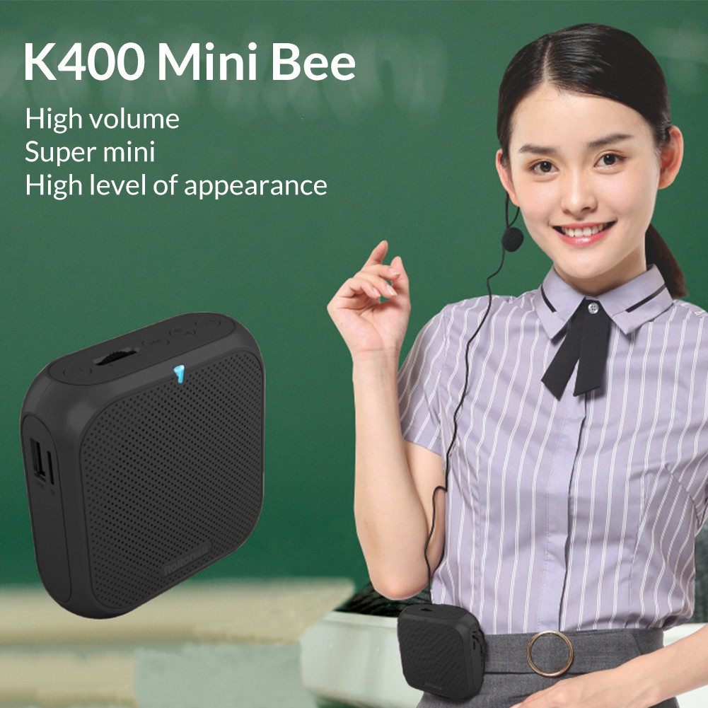 ลำโพงพกพา ไมค์ช่วยสอน ไมค์ไร้สาย ใช้งานง่าย เสียงดังชัด Rolton K400 FM