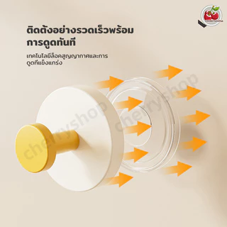 ตะขอแขวน แบบดูดติดผนัง ตะขอแขวนติดผนังทรงกลม ตะขอแขวนอเนกประสงค์ คละสี ตะขอแขวนของ