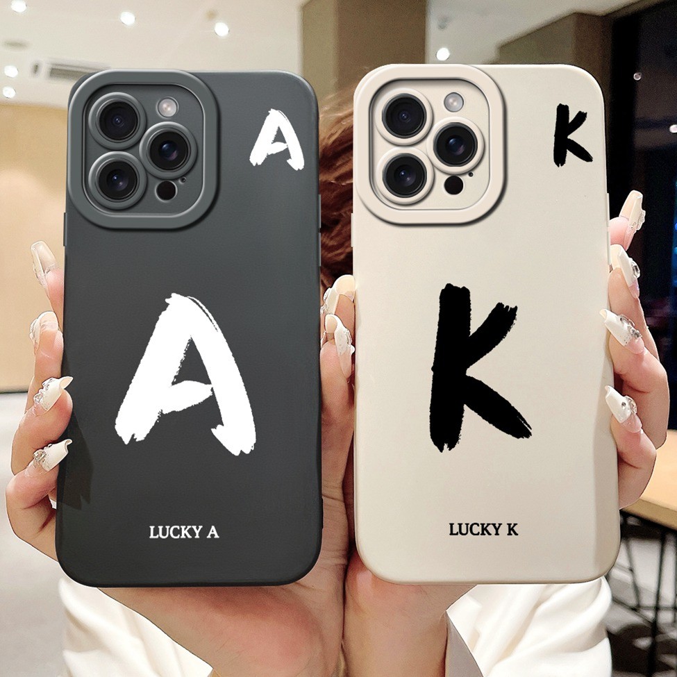 สําหรับiPhone 14 Pro Max A2894 A2651 A2893 A2895 สําหรับiPhone 14 Pro Maxกรณีแฟชั่นตัวอักษรAZรูปแบบซ