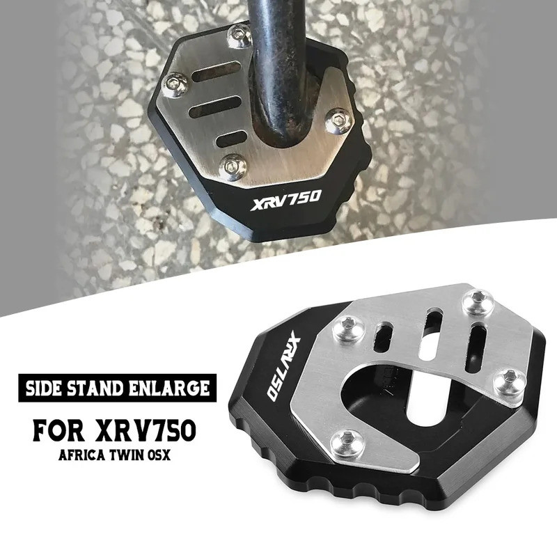 อุปกรณ์เสริมรถจักรยานยนต์สําหรับ HONDA XRV750 AFRICA TWIN XRV750 XRV 750 CNC แบนขาตั้งขยายแผ่น Kicks