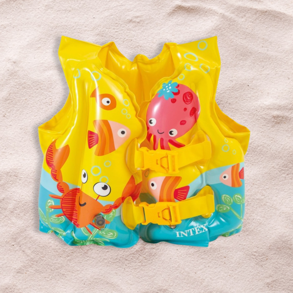 INTEX CHILDRENS SWIMMING BUOY, VEST, BUOY TIRE, CHILDRENS AIR MATTRESS, BEACH/Swimming BALL