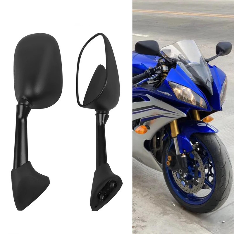 สําหรับ YAMAHA YZFR1 YZF-R1 YZF R1 1998-2008 YZF R6 YZF-R6 1999-2008 กระจกรถจักรยานยนต์ด้านหลังกระจก