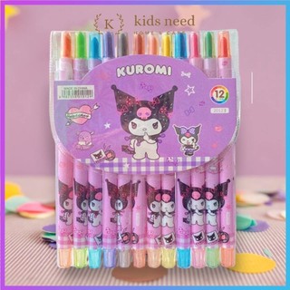 krayon Putar panjang 12 Warna /Crayon Putar Panjang 12 Warna/Rolling Crayon/Oil Pastel