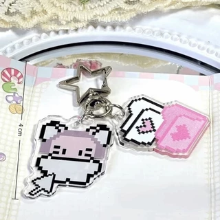 COPPERIX อะนิเมะพวงกุญแจ, Bunny Anti-lost จี้กระเป๋าตกแต่ง, Harajuku แฟชั่น Pixel ความงามกระเป๋าอุปกรณ์เสริมสําหรับสาว