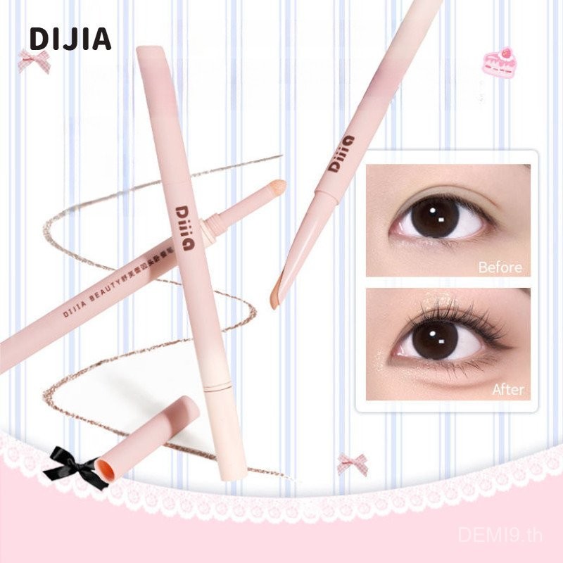 DIJIA Authentic Eyeliner Pencil Highlighter Dual Tip Pink Highlighter PTEY
