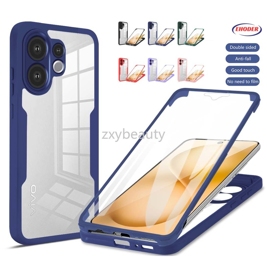 360°Double-Sideป้องกันปลอกสําหรับVivo V60 Lite 5G 4G 2025 เคสโทรศัพท์Anti-Fallปกป้องเปลือกด้านหน้า + ฝาหลังสําหรับVivoV60 V60Lite Hardกลับกรณี