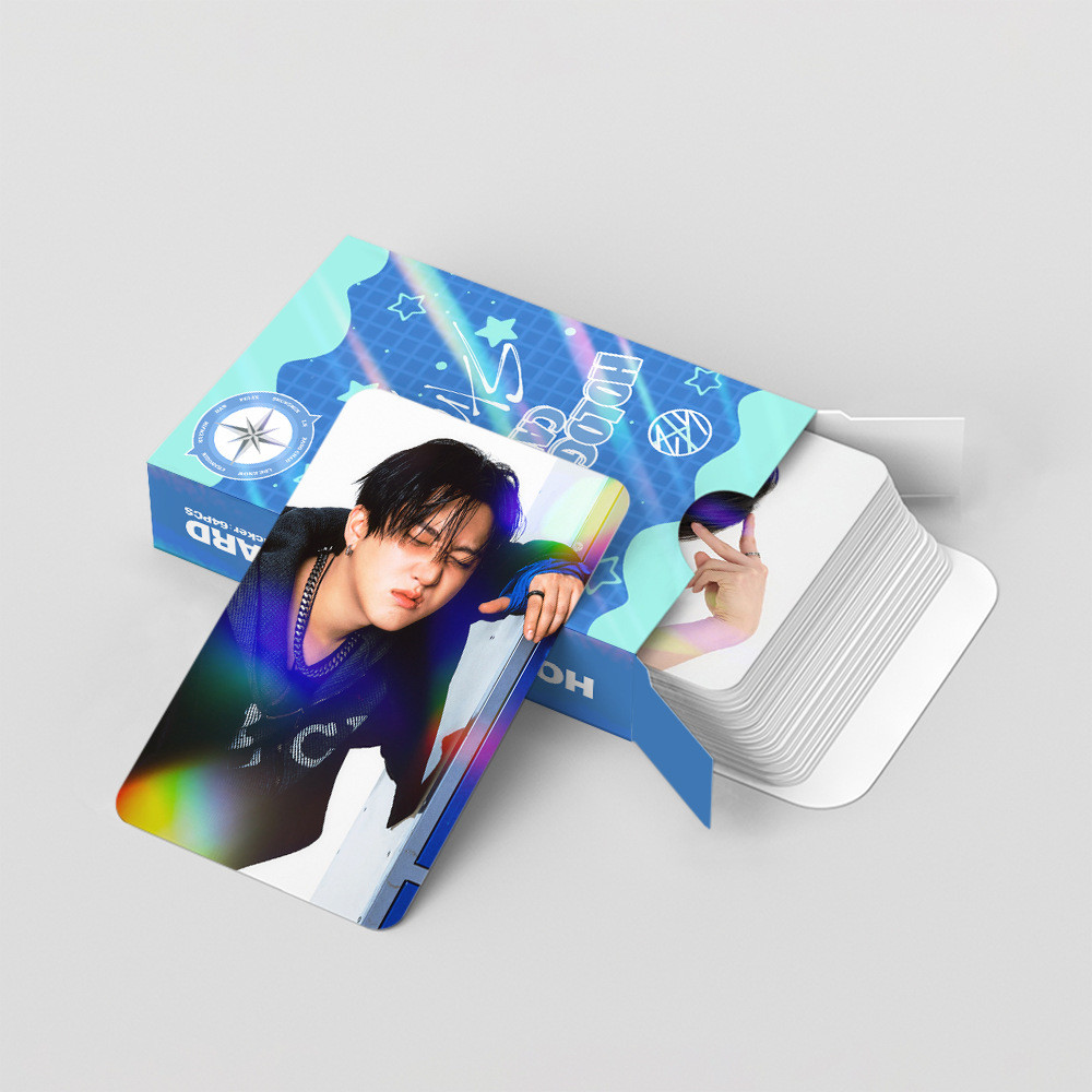 124pcs STRAY KIDS Karma Laser โฮโลแกรมการ์ด Lomo HyunJin Felix ATEEZ ใน Fatasy Photocards The Star C