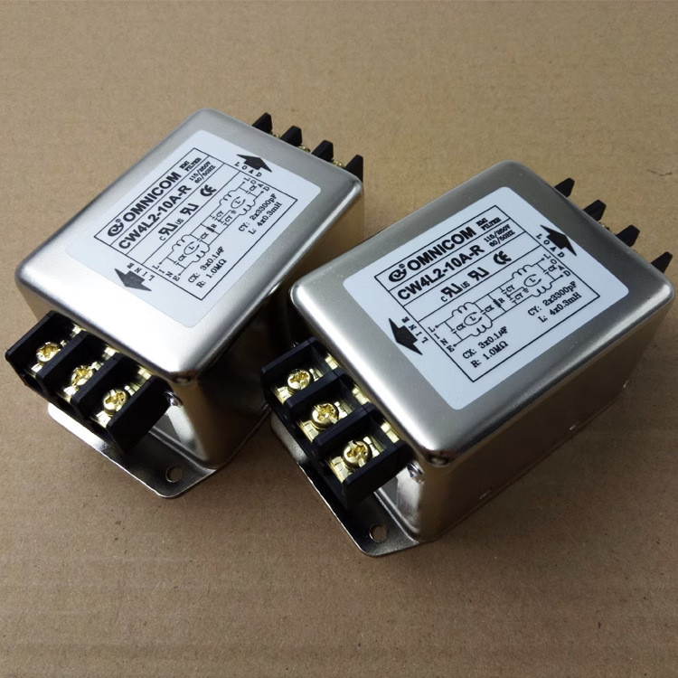 ตัวกรองไฟ 220V380v อินเวอร์เตอร์ CW4L2 เฟสเดียว DC สามเฟส เอมิ AC ป้องกันการรบกวน CW12B