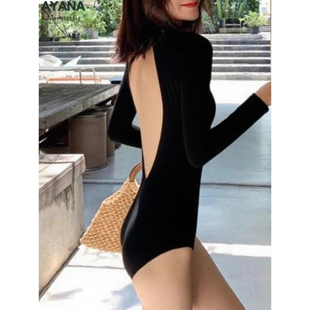 ชุดว่ายน้ำแขนยาว ชุดว่ายน้ำดำน้ำแขนยาว ปกปิดหน้าท้องได้ดี วัสดุคุณภาพสูง ทนทาน